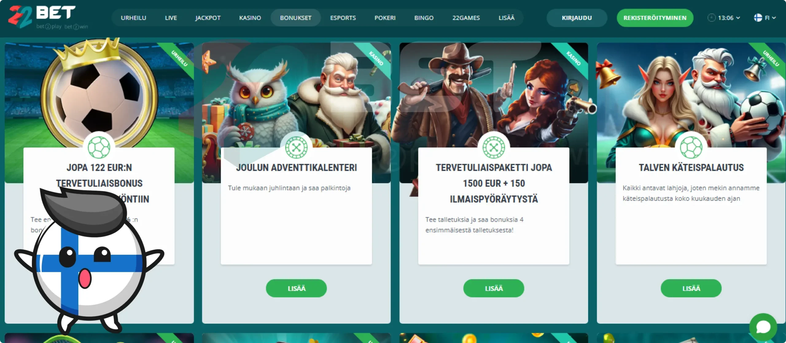 22Bet Tervetuliaisbonus